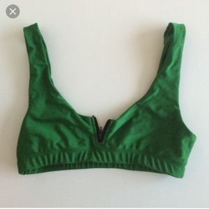 Stone Fox Swim Zoey top in green size M